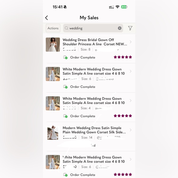 White Modern Wedding Dress Gown Satin Simple A line corset size 4 6 8 10 - Picture 8 of 8